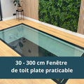 30 - 300 cm Fenêtre de toit plate praticable