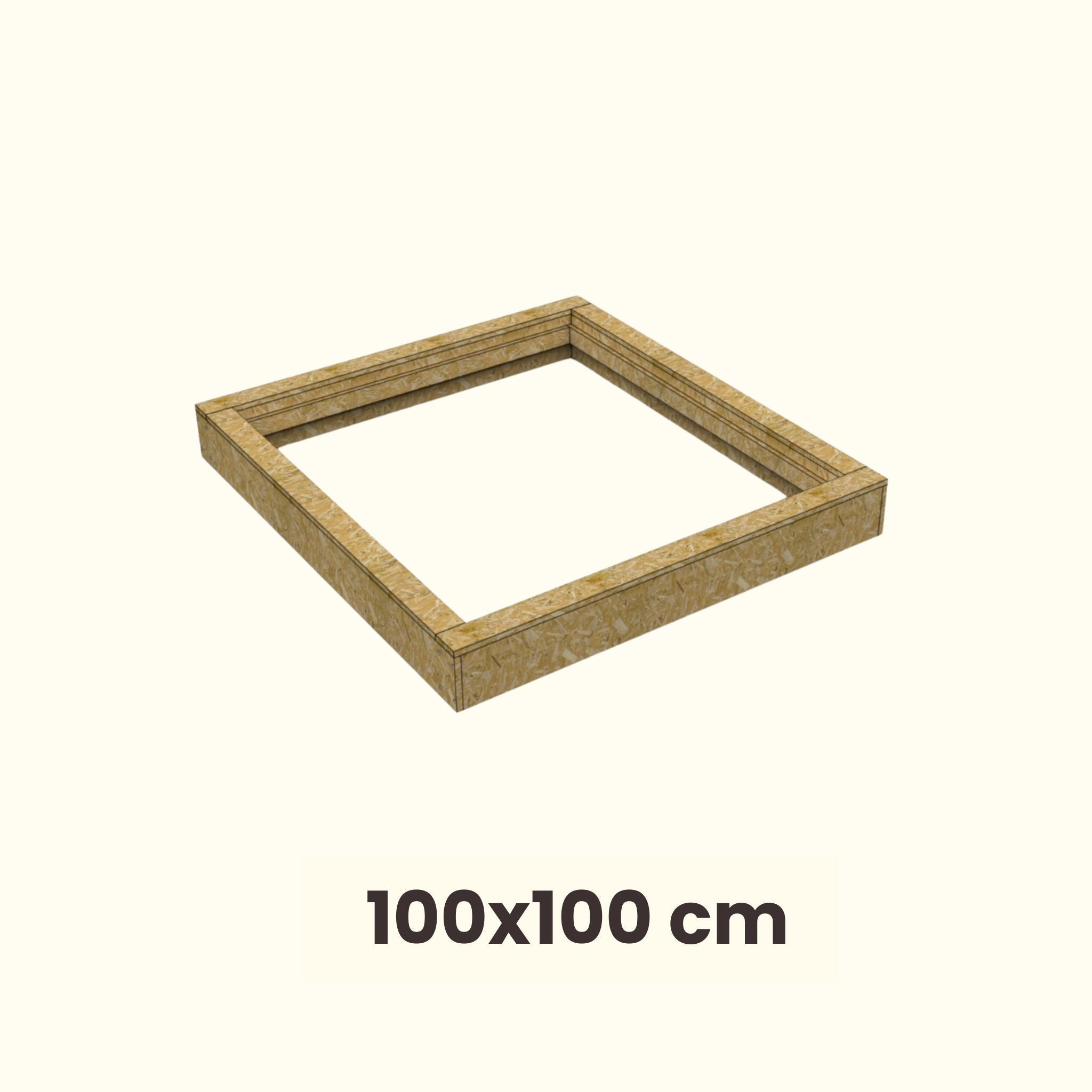 100 x 100 cm Costière isolée en bois (OSB) pour toit en pente