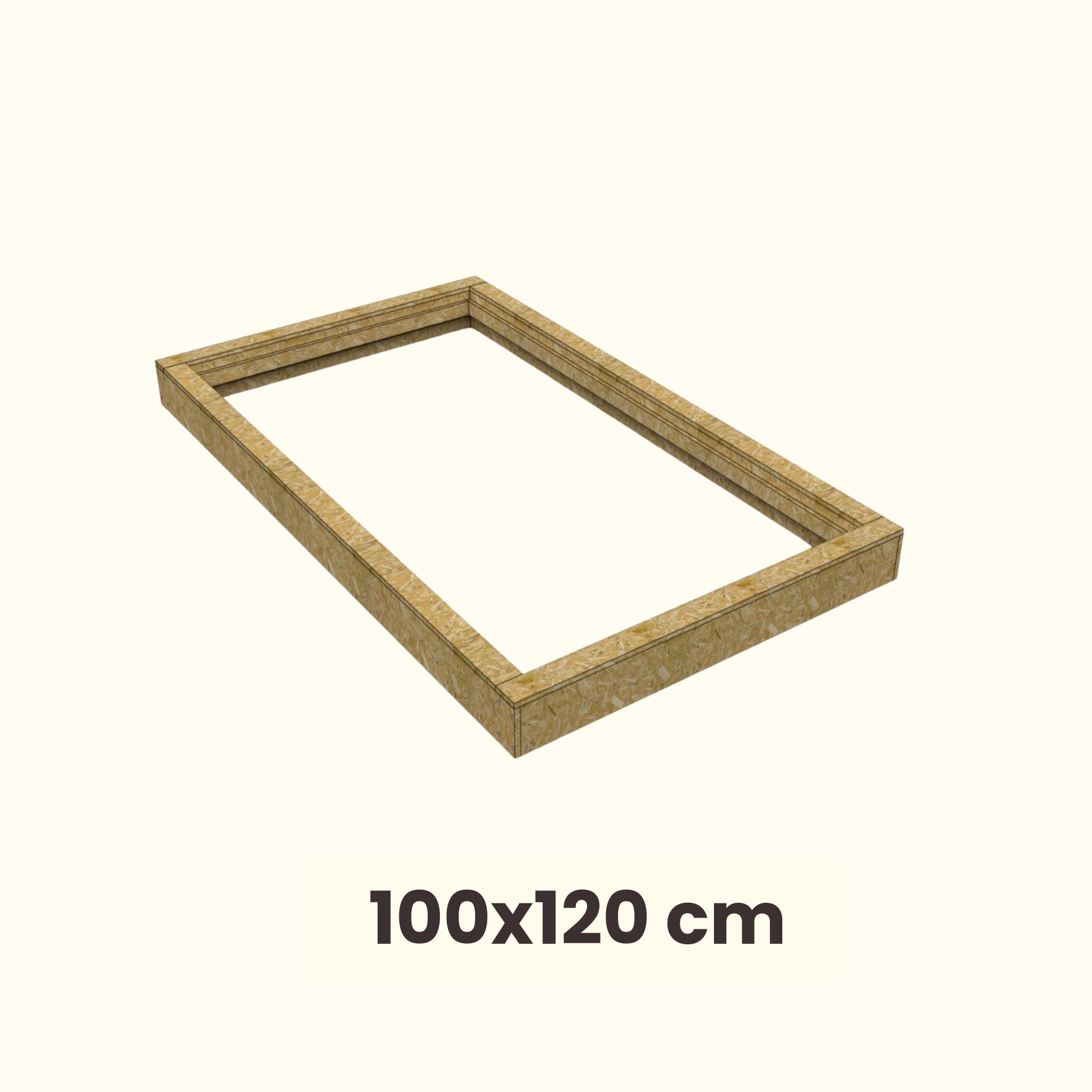 100 x 120 cm Costière isolée en bois (OSB) pour toit en pente