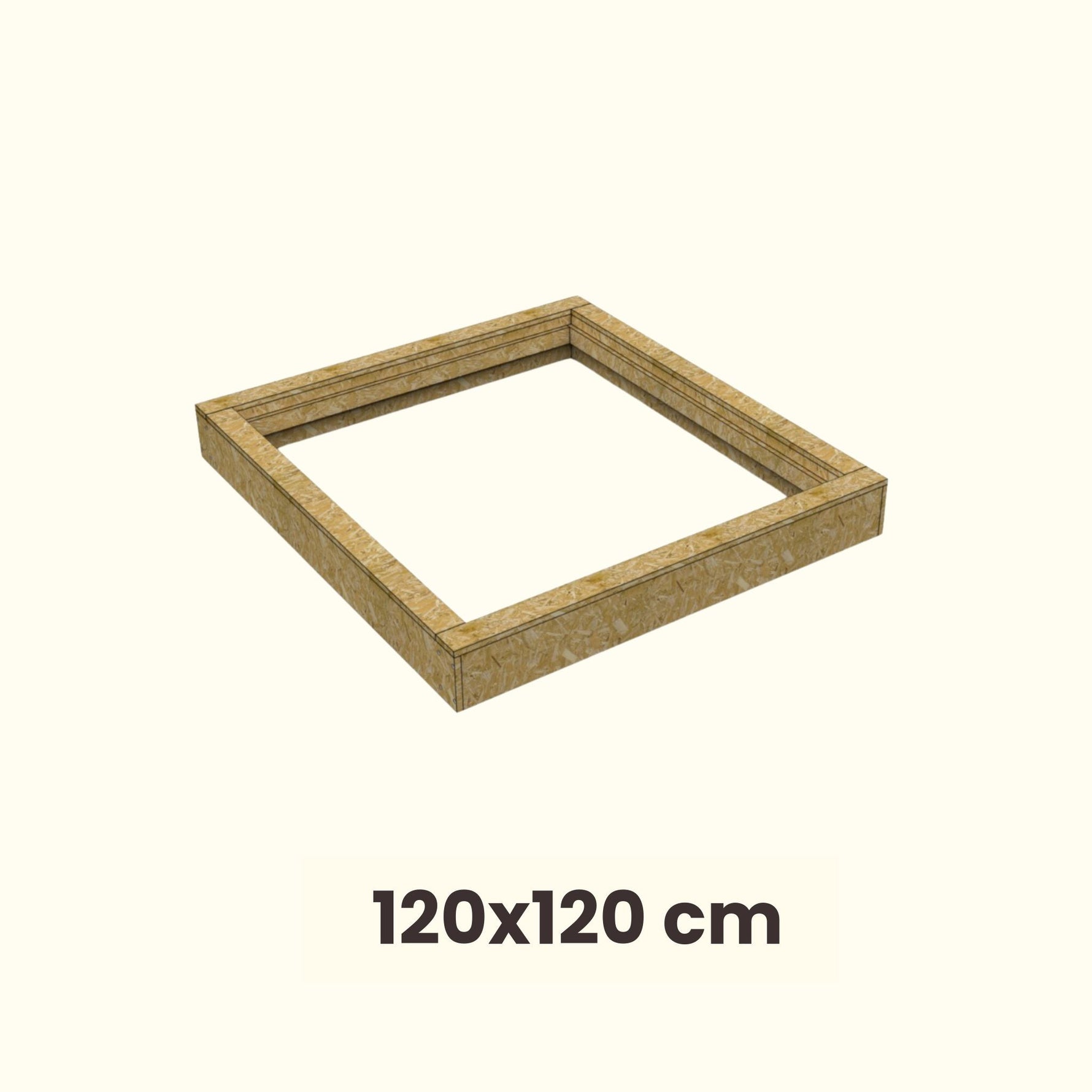 120 x 120 cm Costière isolée en bois (OSB) pour toit en pente