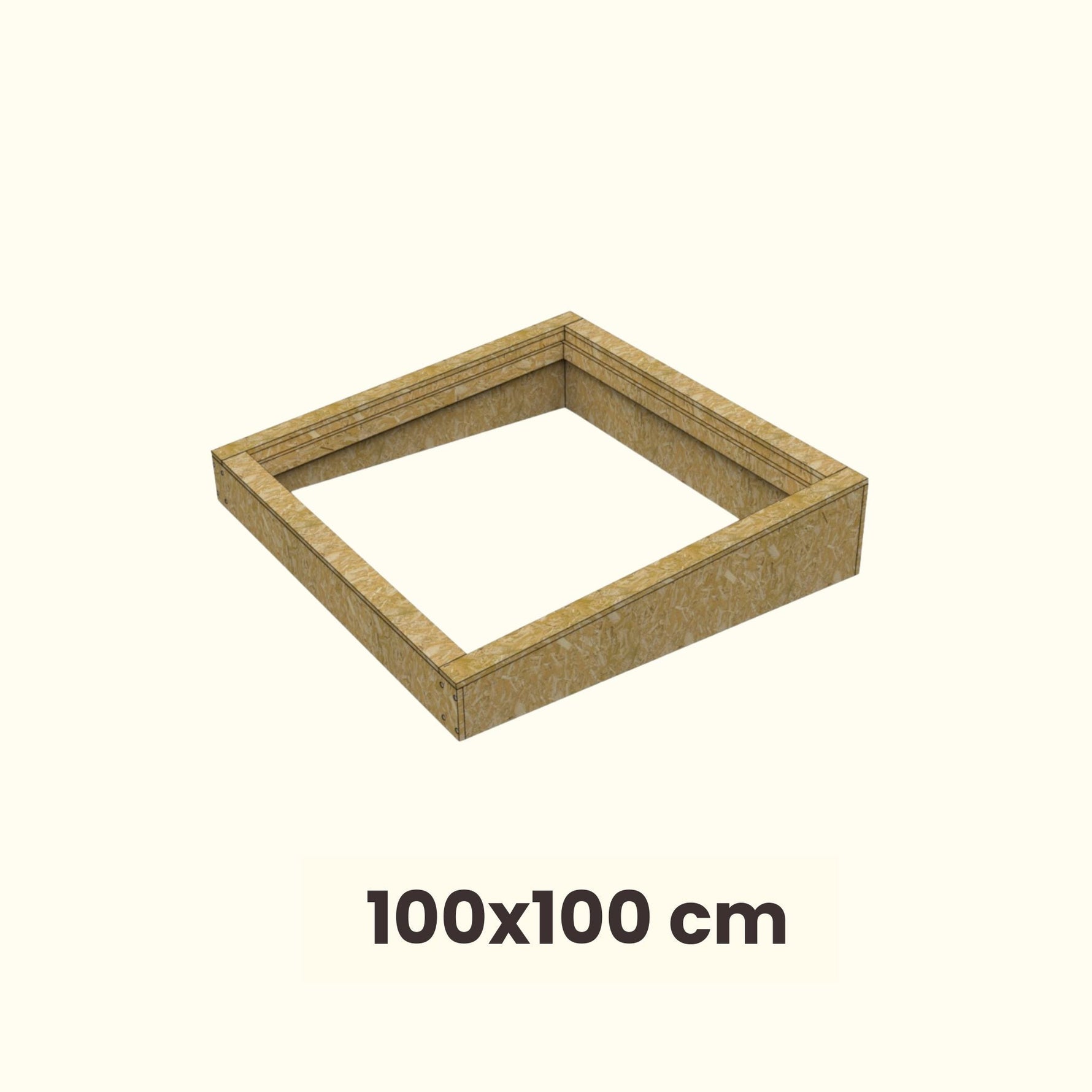 100 x 100 cm Costière isolée en bois (OSB) pour toit plat