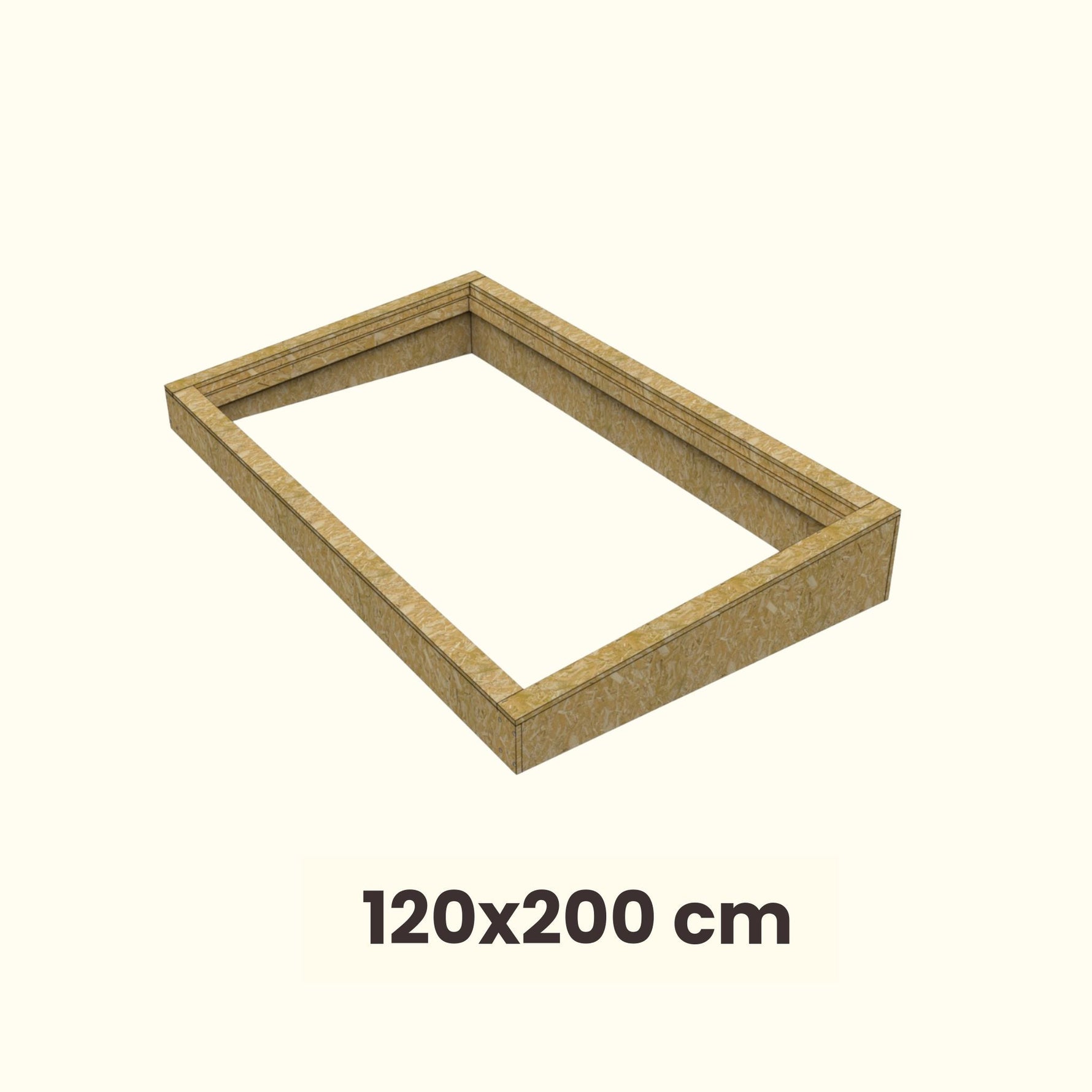 120 x 200 cm Costière isolée en bois (OSB) pour toit plat