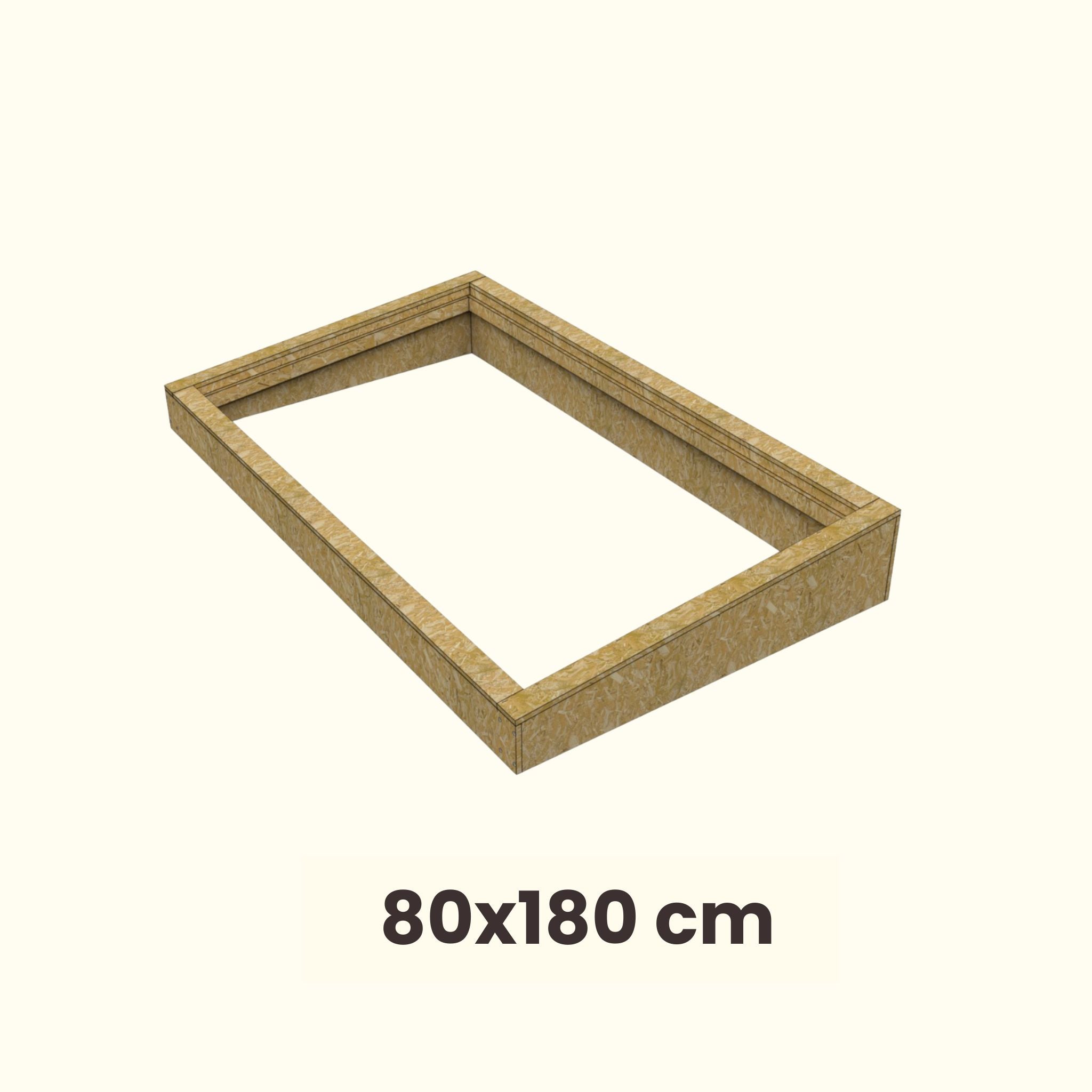 80 x 180 cm Costière isolée en bois (OSB) pour toit plat