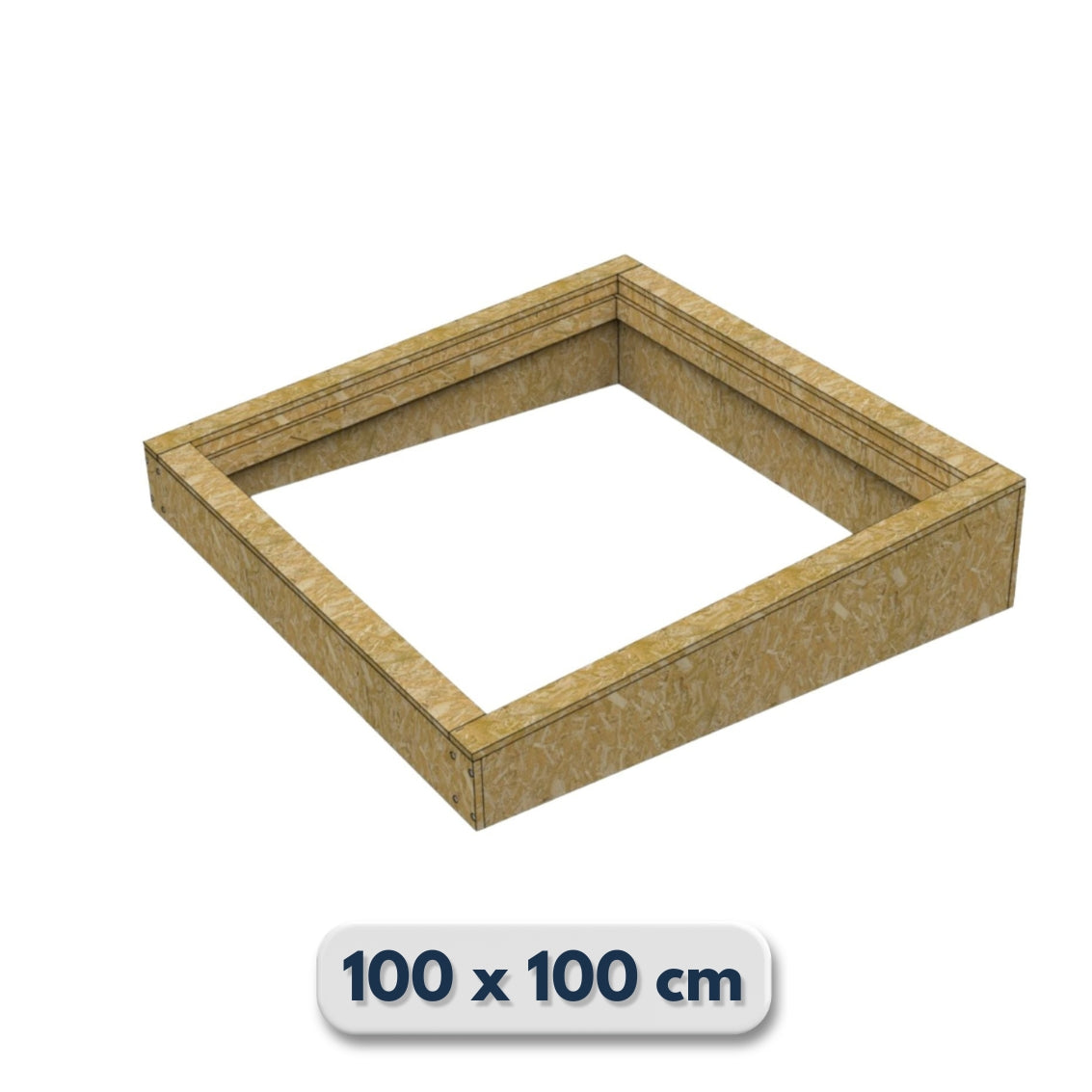 Costière isolée en bois (OSB) pour fenêtre de toit inclinée 100 × 100 cm