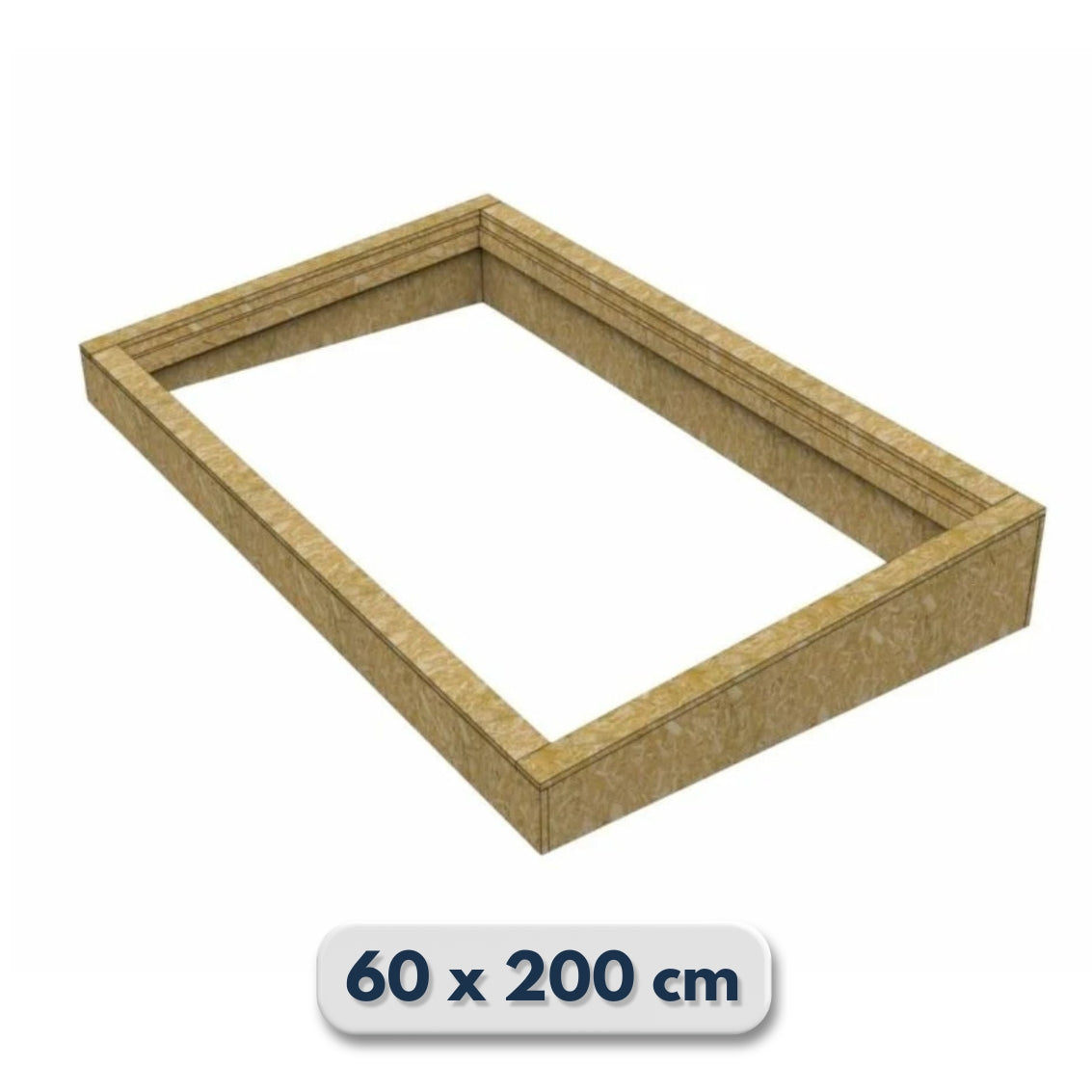 Costière isolée en bois (OSB) pour fenêtre de toit plat 60 × 200 cm