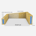 30 x 30 cm Costière isolée en bois (OSB) pour toit plat