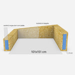 100 x 150 cm Costière isolée en bois (OSB) pour toit plat