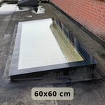 60 x 60 cm Fenêtre de toit pour toit plat, triple vitrage, valeur U: 0,9 W/m²K