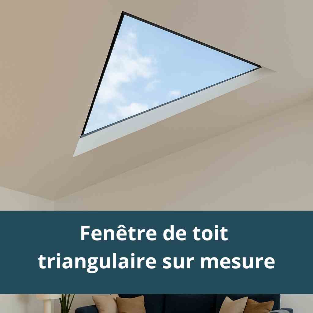 Fenêtre de toit triangulaire sur mesure