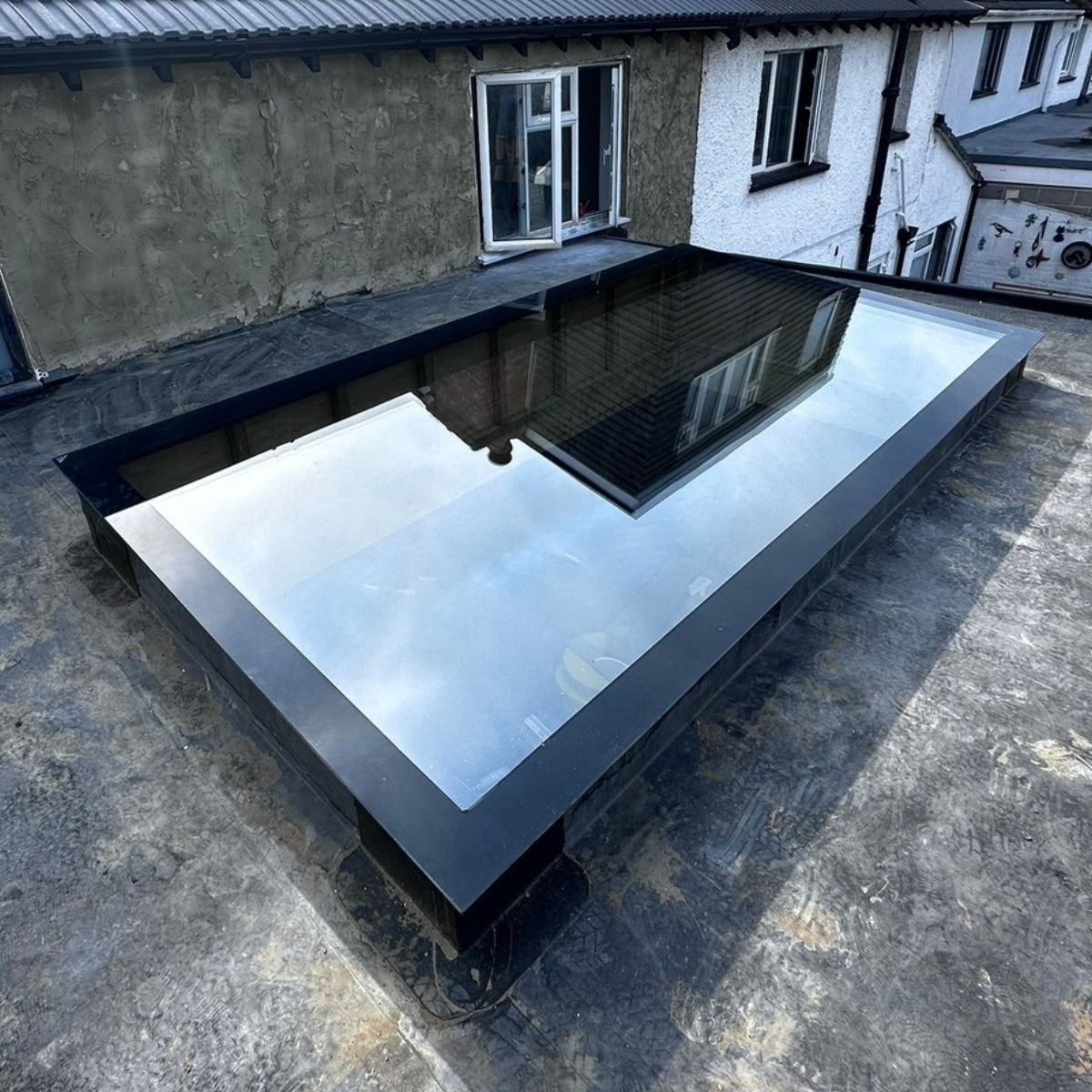 60 x 200 cm Fenêtre de toit pour toit plat, triple vitrage, valeur U: 0,9 W/m²K