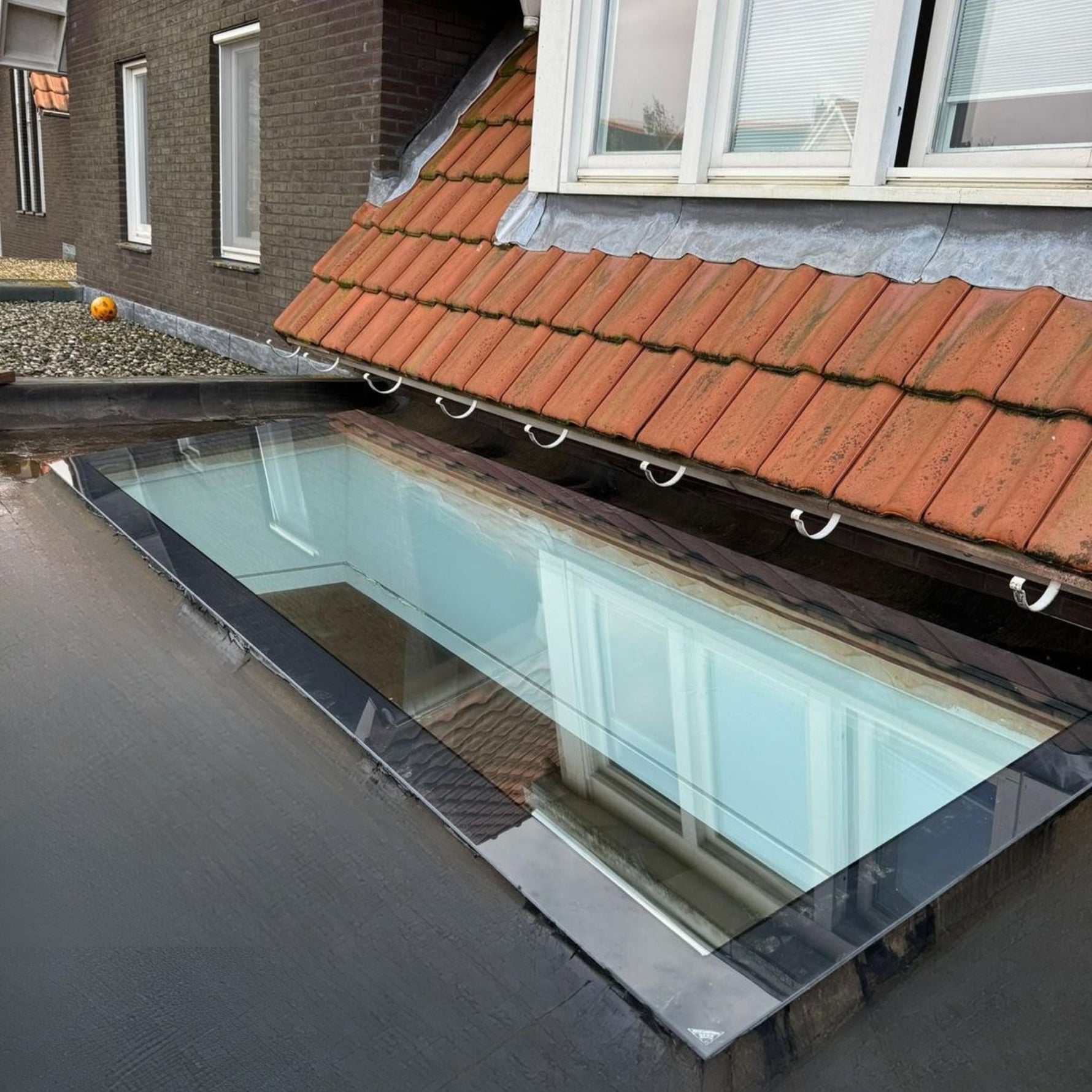 80 x 200 cm Fenêtre de toit pour toit plat, triple vitrage, valeur U: 0,9 W/m²K
