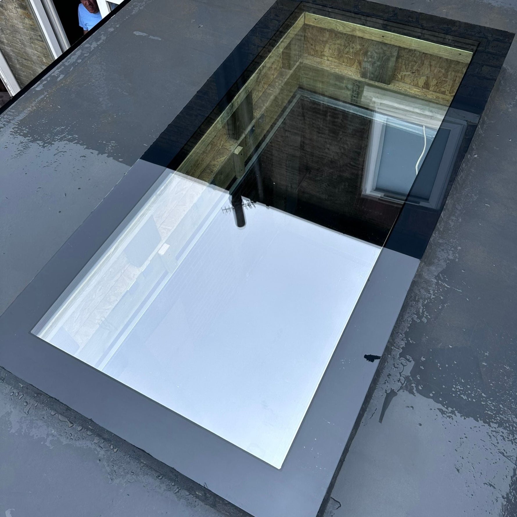 60 x 200 cm Fenêtre de toit pour toit plat, triple vitrage, valeur U: 0,9 W/m²K