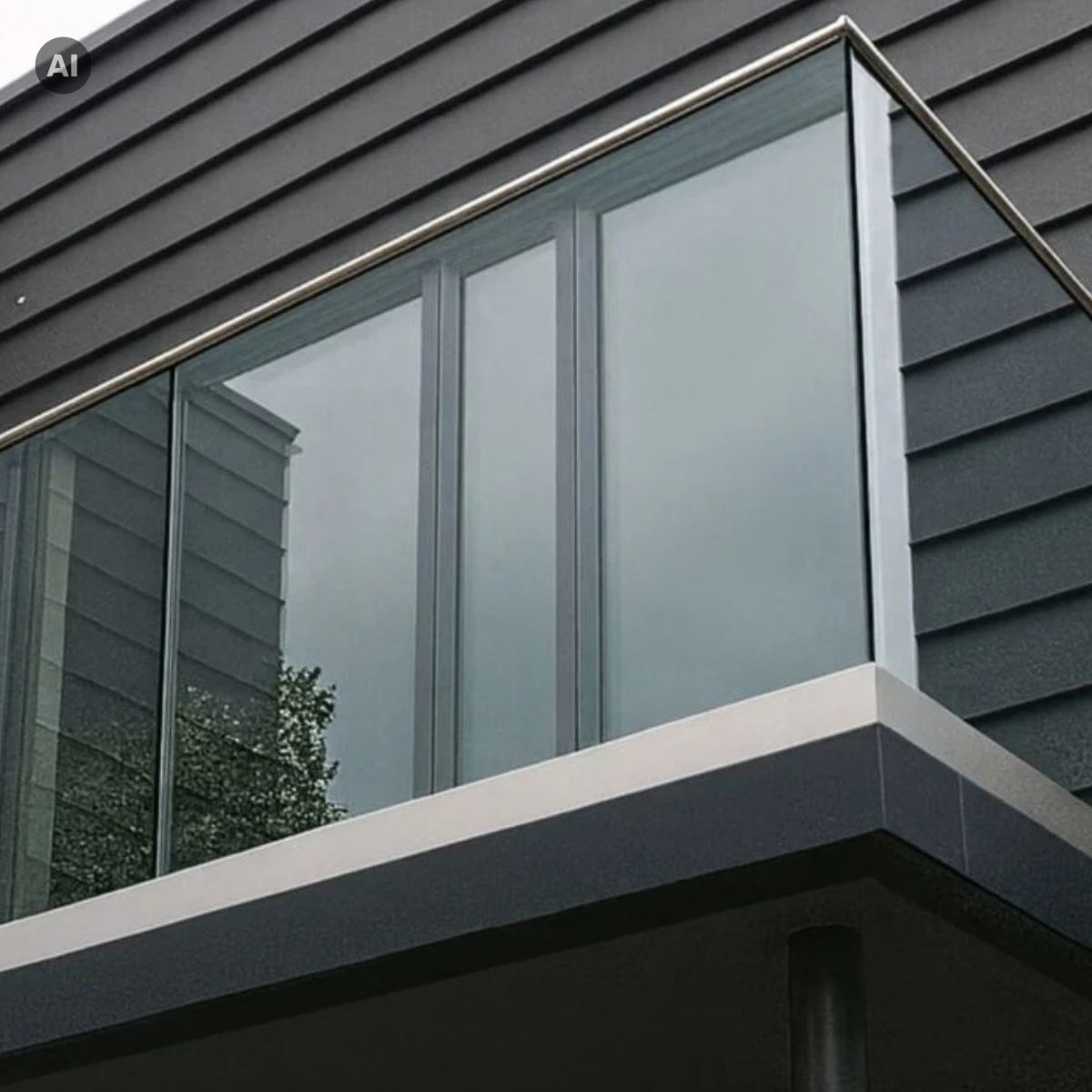 Garde-corps en verre SV75 UT à fixation au sol – Système réglable