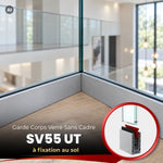 Garde-corps en verre SV55 UT à fixation au sol – Système à cales