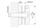 Balcon Juliette sur mesure avec adaptateurs pour verre