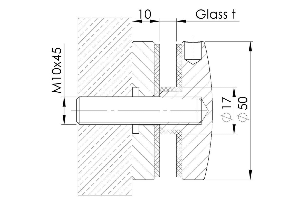 Balcon Juliette sur mesure avec adaptateurs pour verre