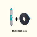 Kit d'installation pour 1 fenêtre de toit 150x300cm pour toit plat