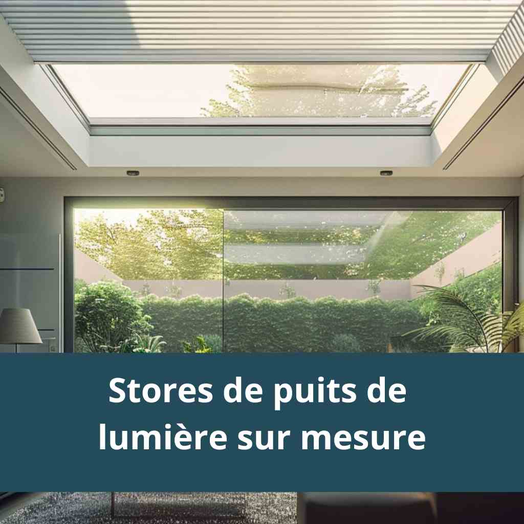 Stores de puits de lumière sur mesure