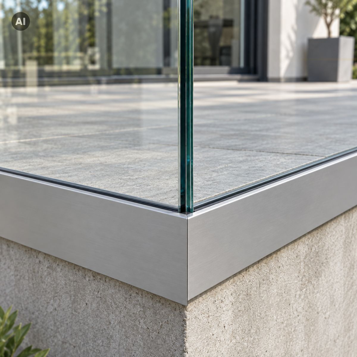 Garde-corps en verre SV55 UF à fixation latérale – Système à cales