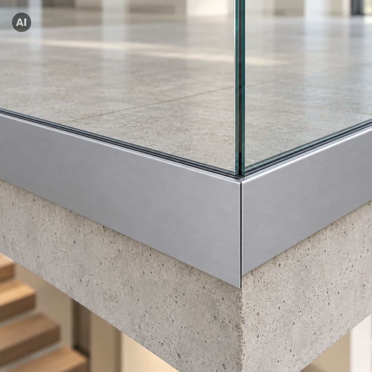 Garde-corps en verre SV70 UF à fixation latérale – Système réglable