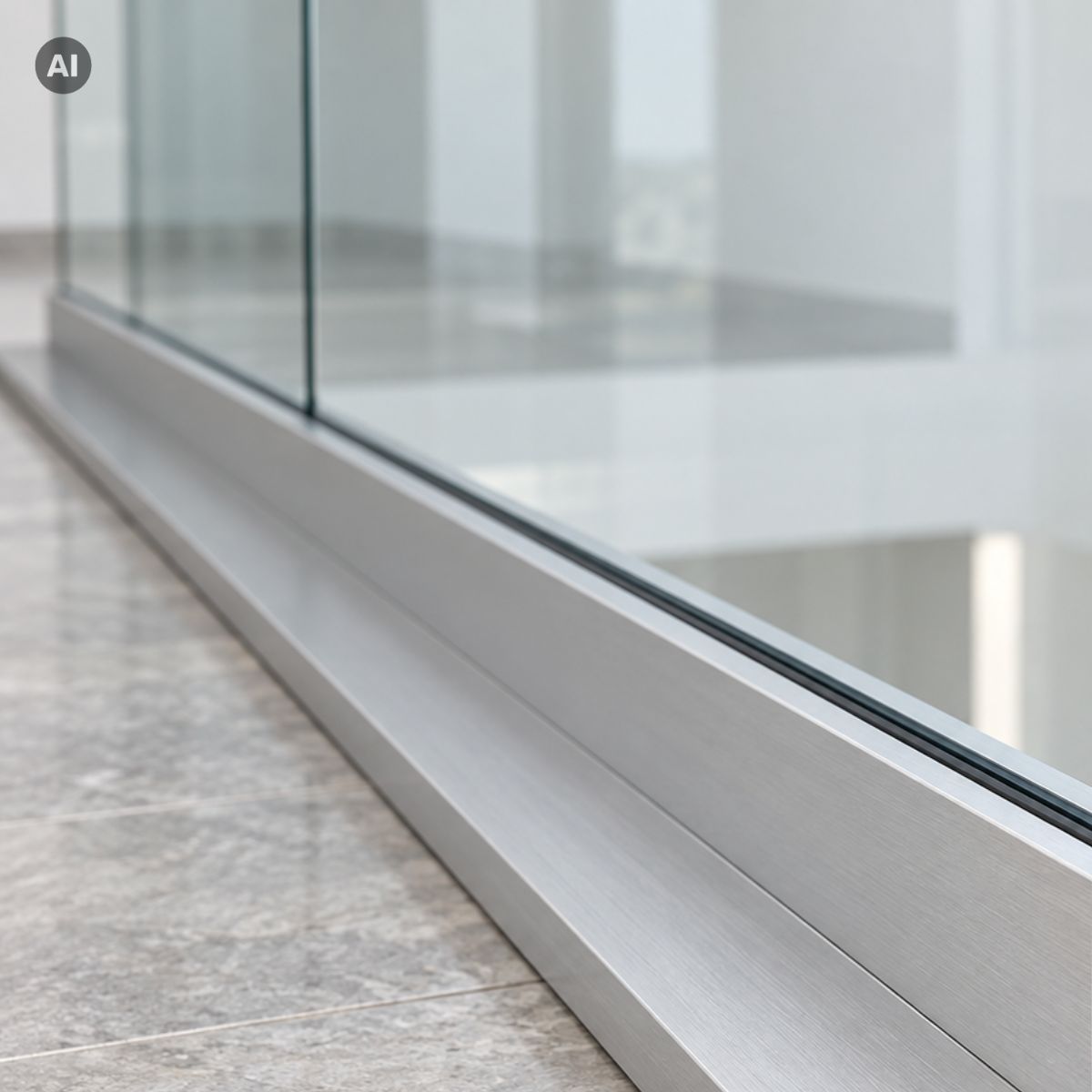 Garde-corps en verre SV75 LT à fixation au sol – Système réglable