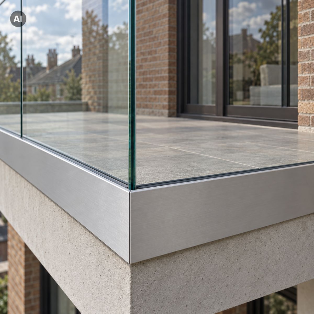 Garde-corps en verre SV75 UF à fixation latérale – Système réglable
